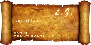 Lay Gilda névjegykártya